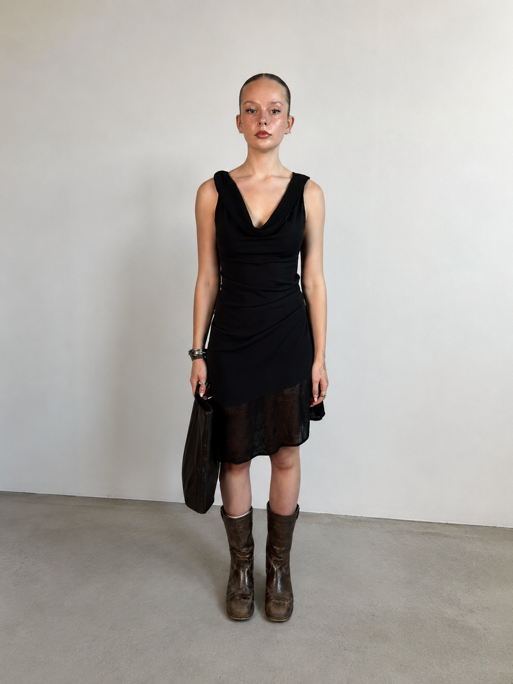 Brown knit dress Upcycling collection
