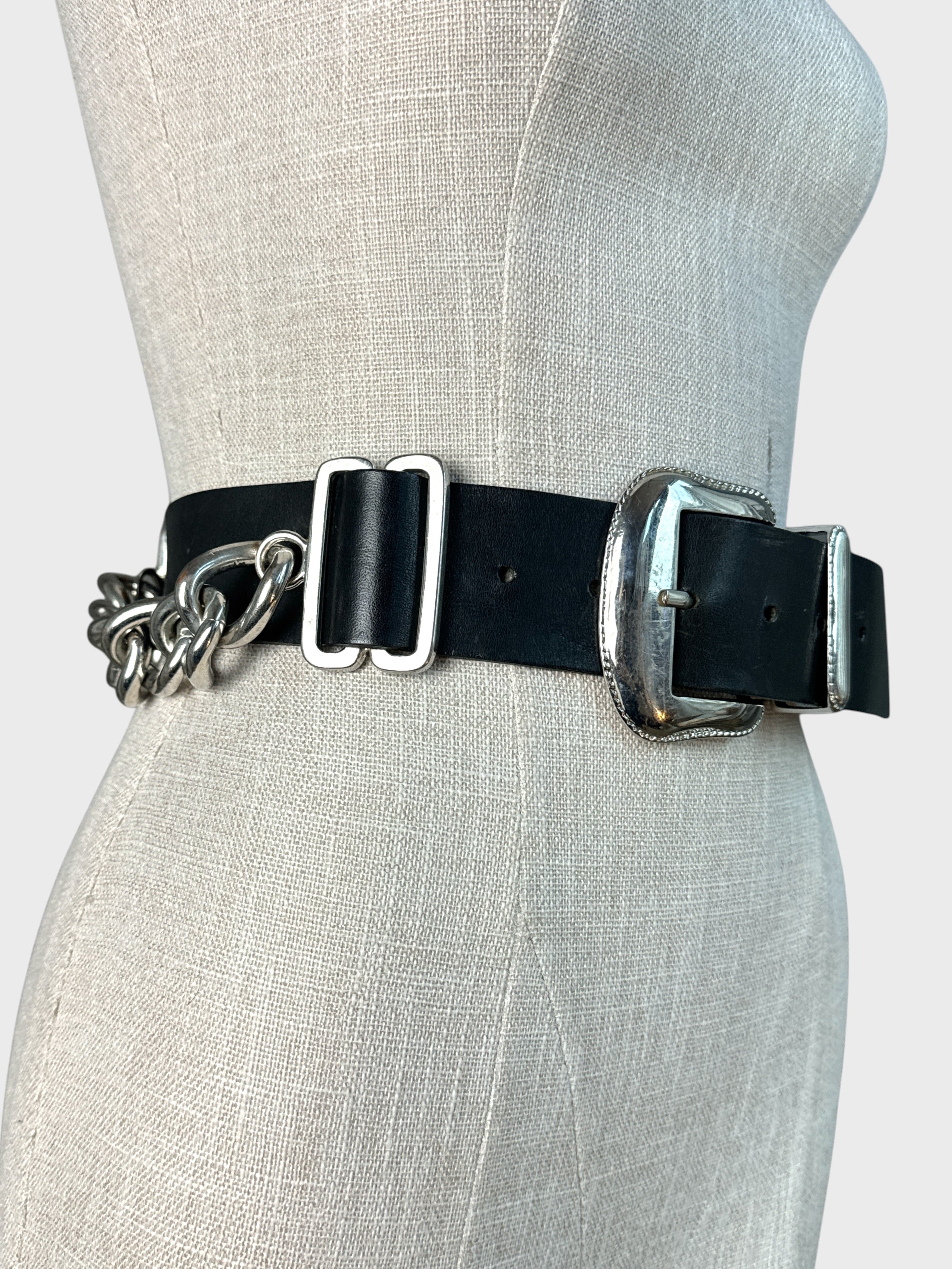 The Kooples Black Chain Belt