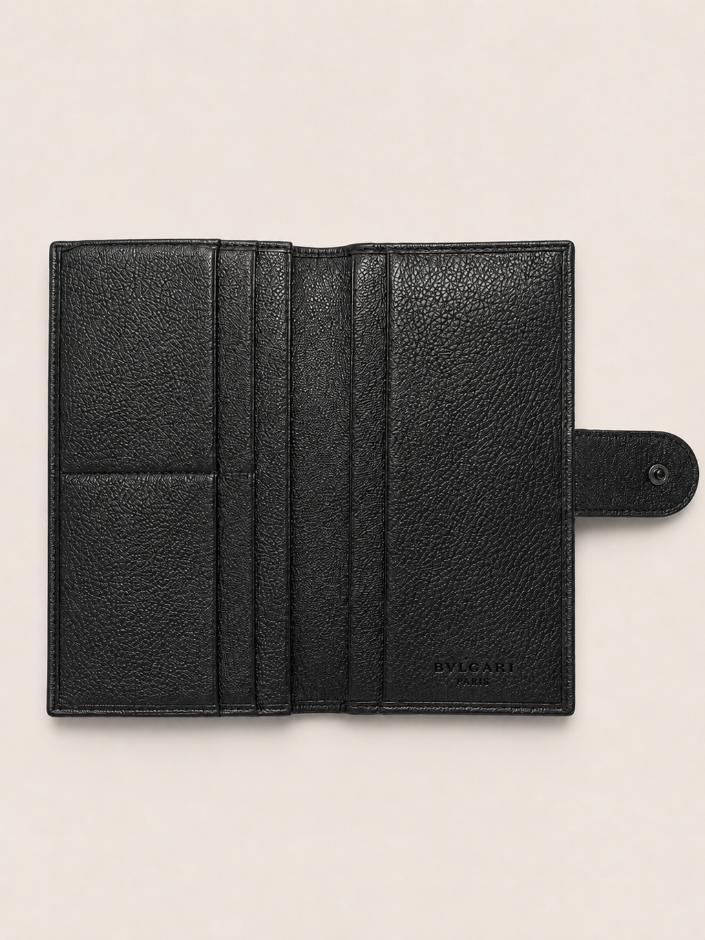 Black Leather Wallet Bvlgari