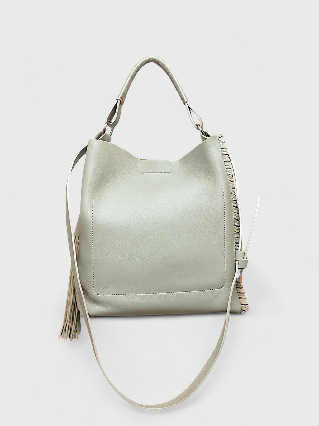 Grey All Saints Leather Bag