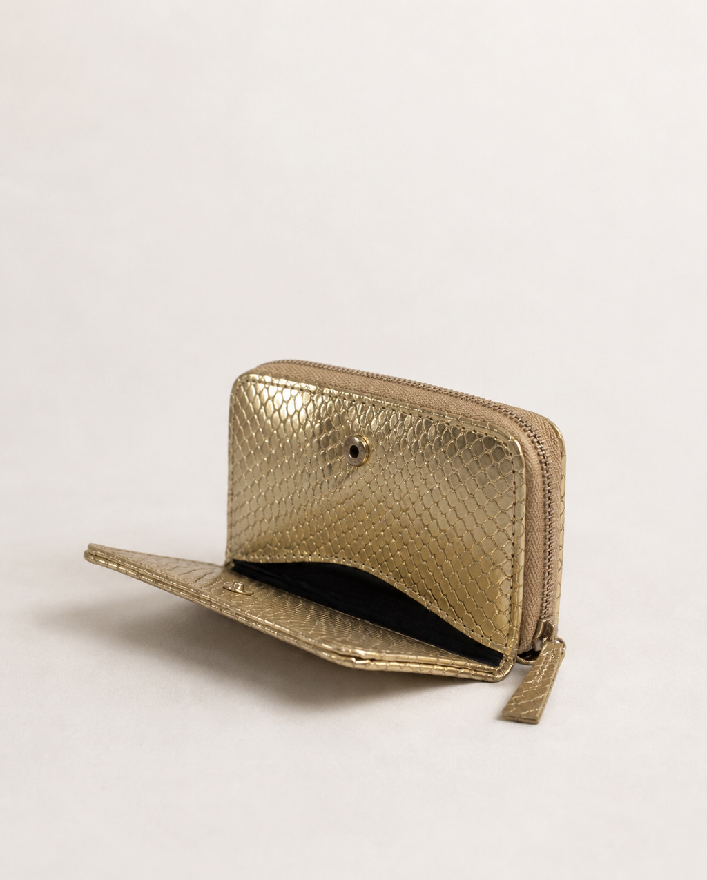 Sézane Gold Snake Card Holder