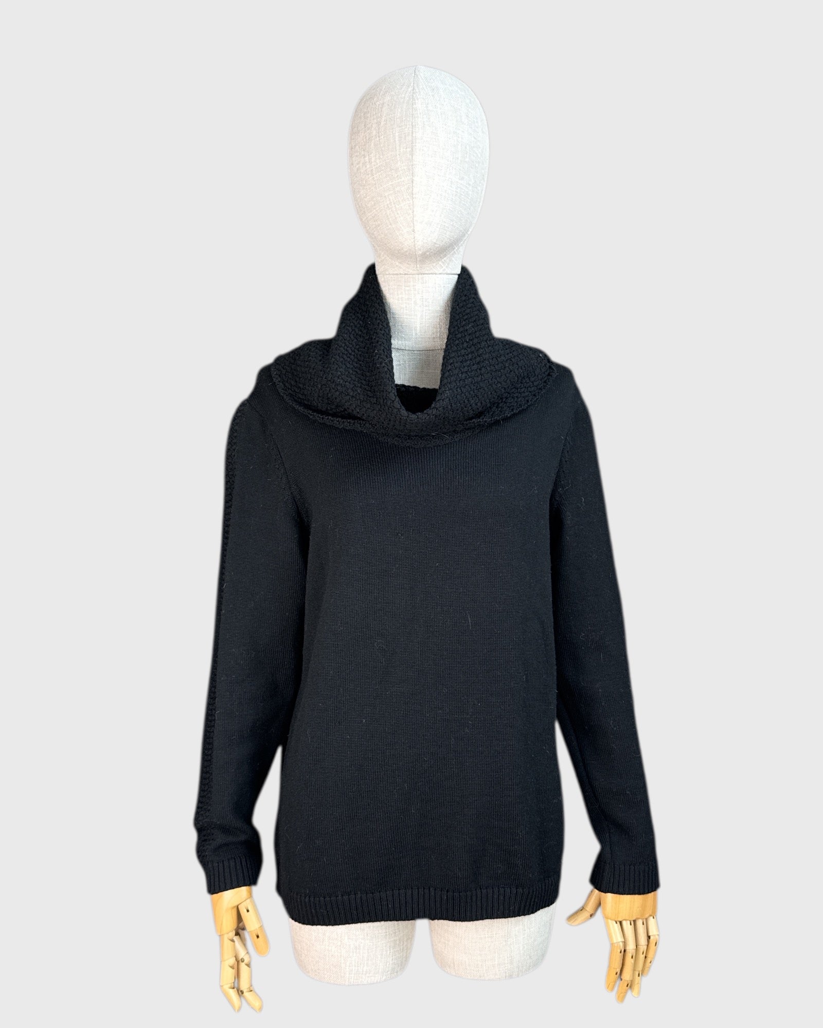 Saint James Black Turtleneck Knit Sweater